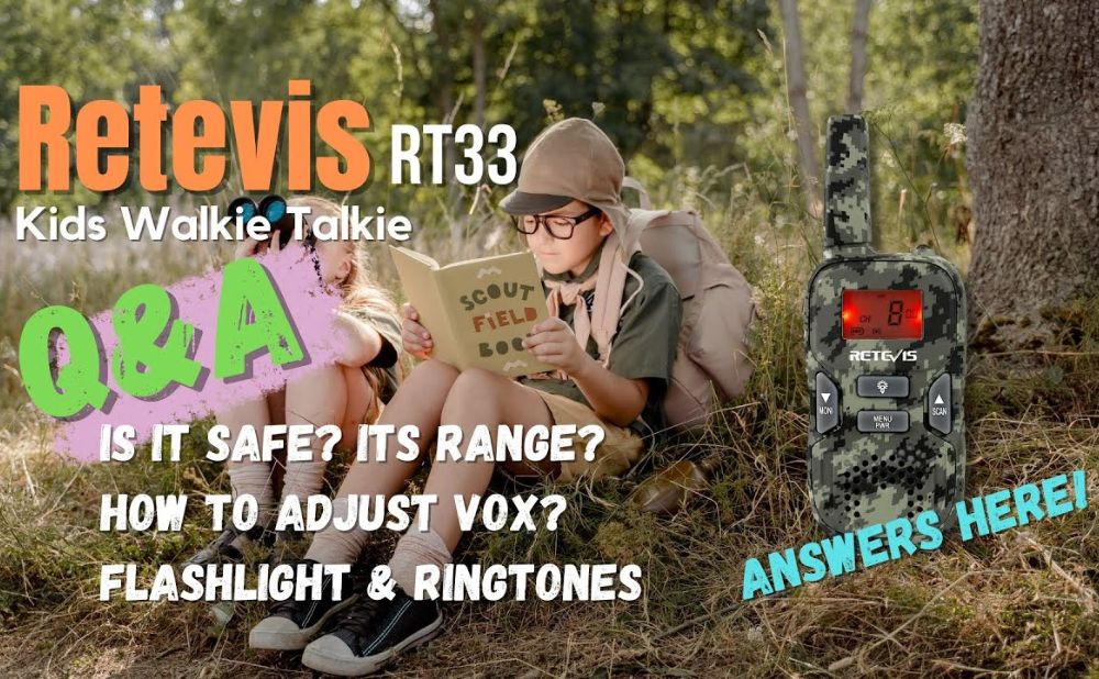 Preguntas y respuestas sobre los walkie talkies de camuflaje de largo alcance Retevis RT33 para niños