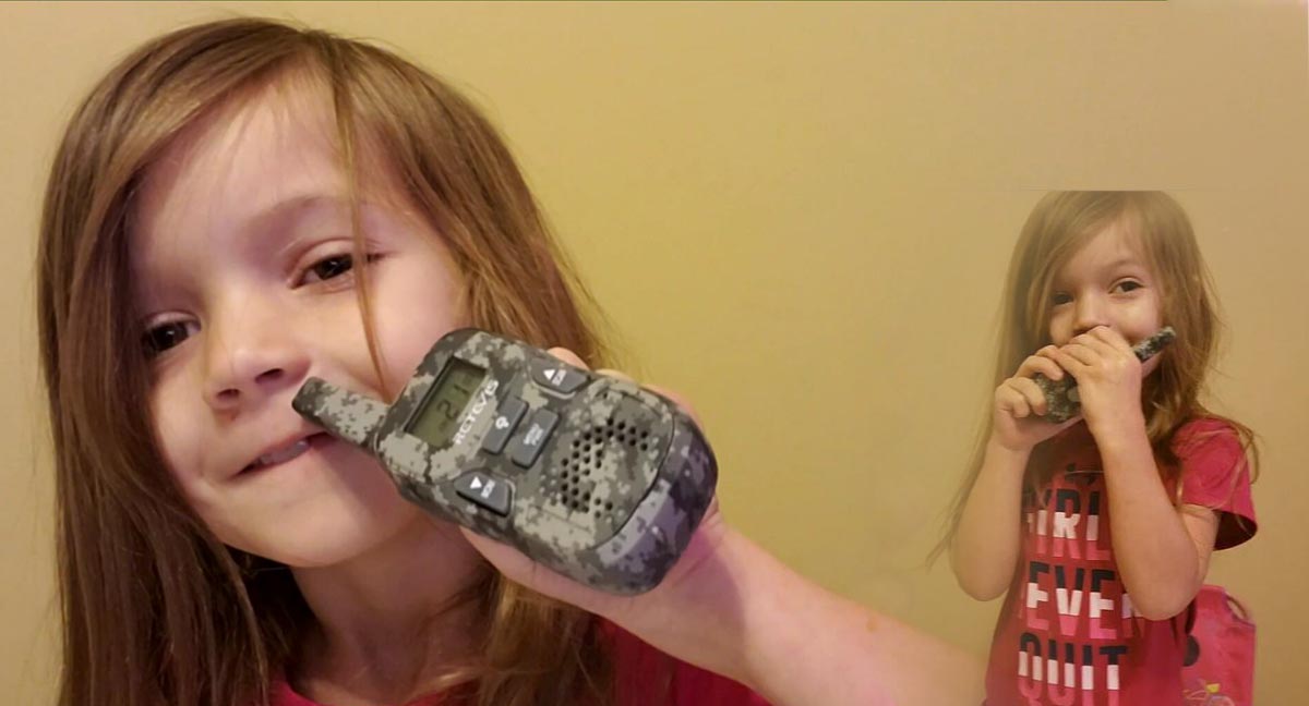 walkie talkie de camuflaje para niños niñas